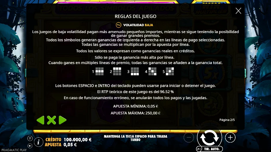 Aztec Gems — RTP y volatilidad